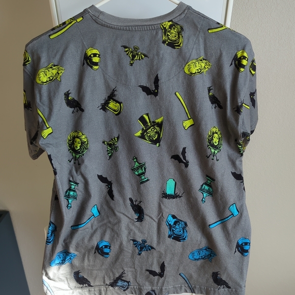 New Disney Kids XL Gray Shirt Sleeve T-shirt Haunted Mansion - Picture 3 of 3